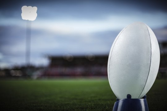 Composite image of rugby ball