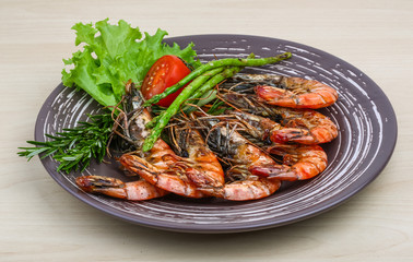 Grilled prawns
