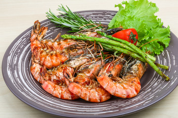 Grilled prawns