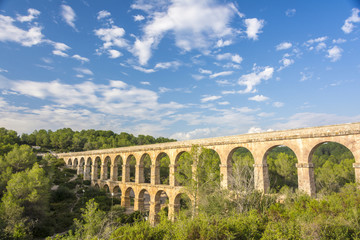 Fototapeta na wymiar Roman Aqueduct Pont del Diable in Tarragona