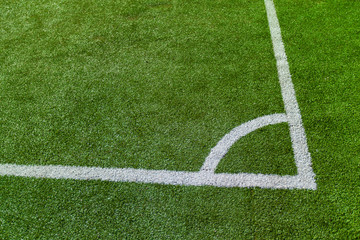 Obraz premium Corner of soccer field