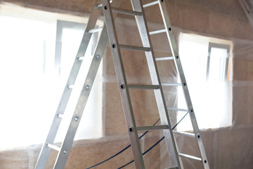 Inside wall insulation in wooden house