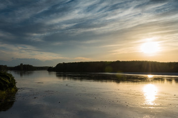 Tramonto sul fiume Po