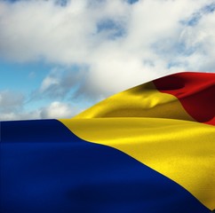 Composite image of flag of romania