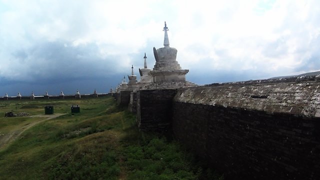 ancient wall of the old Mongol a Buddhist monastery close up
Erdene Zuu Buddhist monastery - one of the oldest monuments of Mongolia