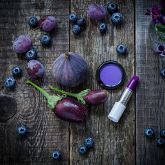 Purple color in cosmetic products