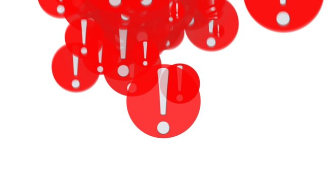 Red exclamation mark. A lot of exclamation marks