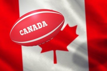 Composite image of canada rugby ball