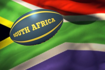 Composite image of south africa rugby ball