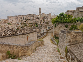 landscape of Matera in the morning