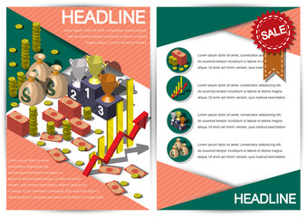 Creative money  Template Flyer Brochure Vector Paper Design Template for infographics and banners concept 