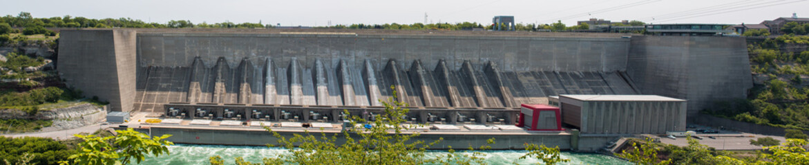 Fototapeta na wymiar Hydroelectric Power Station at Niagara River Ontario Canada