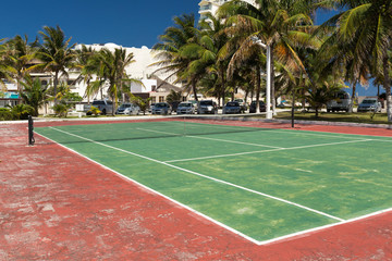 Outdoor tennis court
