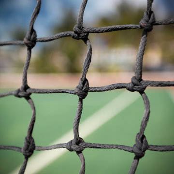 Tennis net, outdoor at empty court
