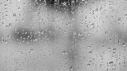 Naklejka na ściany i meble Raindrops on the window