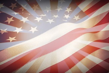 Composite image of cropped american flag