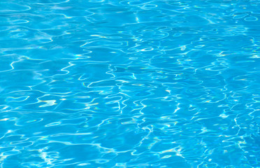 Blue swimming pool rippled water detail
