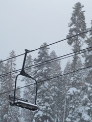 Nature: Ski lift in snow
