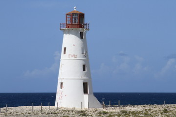 Nature: Old light house in the Bahamas
