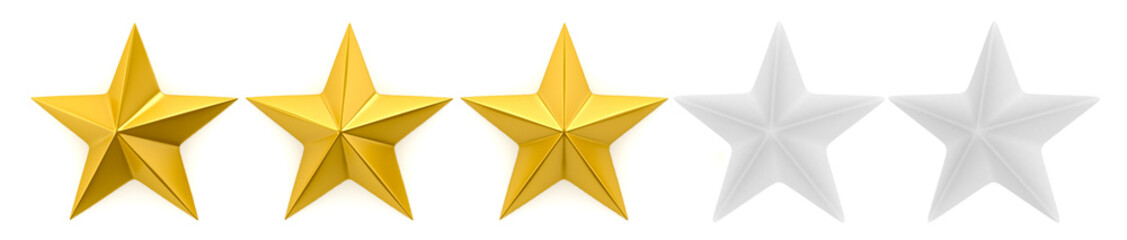 One to five star review