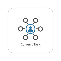 Current Tasks Icon. Business Concept. Flat Design.