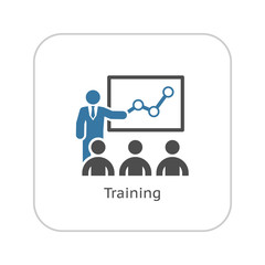 Training Icon. Business Concept. Flat Design.