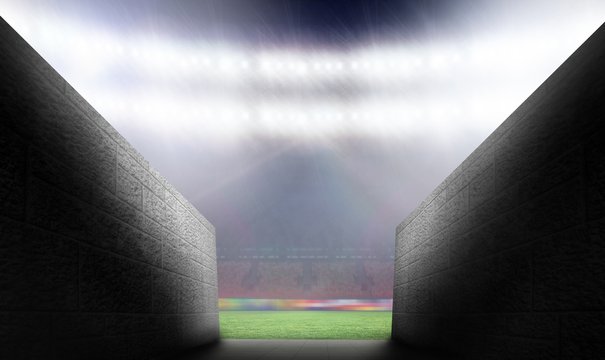 Composite image of arena tunnel