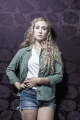 Young American Blonde Female Fashion