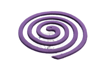 Mosquito coil isolated on white background