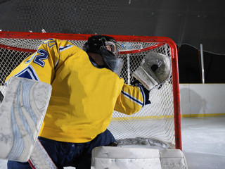 Naklejka premium ice hockey goalkeeper