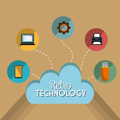 Retro and vintage technology graphic
