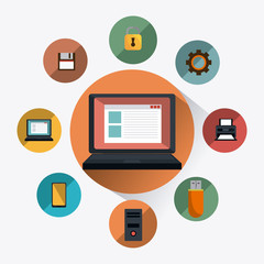 Retro and vintage technology graphic