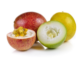 Passion fruit isolated on white background