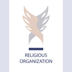 Vector logo religious organization of society