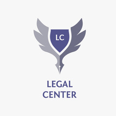 Template vector logo for legal, notary organization