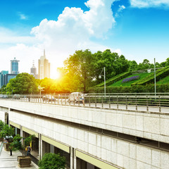 Shanghai street and pedestrian