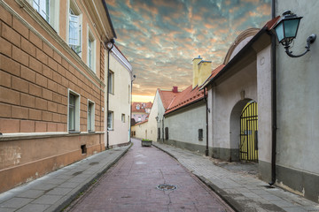 Old street in Vilnius, Lithuania