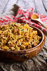 Rice with minced meat