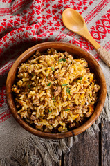 Rice with minced meat