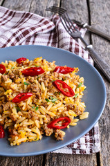 Rice with minced meat