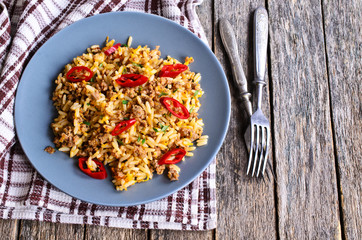 Rice with minced meat