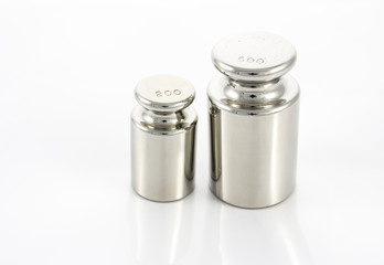 Calibration weight on white background