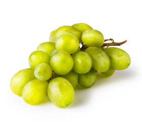 Bunch of ripe green grapes