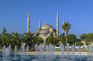 Fototapeta na wymiar view of Sultan Ahmed Mosque, Istanbul