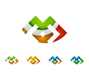 Set of infinity concepts, loop logo designs