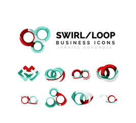 Set of infinity concepts, loop logo designs