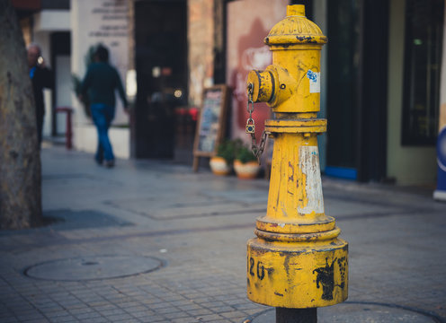Old faucet at the street
