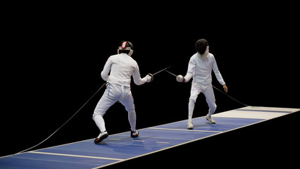 fencing duel - Powered by Adobe