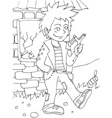 the coloring with a set of images of children in kindergarten who are passionate about their favorite thing or hobby