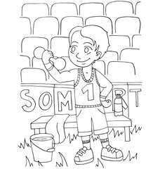 the coloring with a set of images of children in kindergarten who are passionate about their favorite thing or hobby